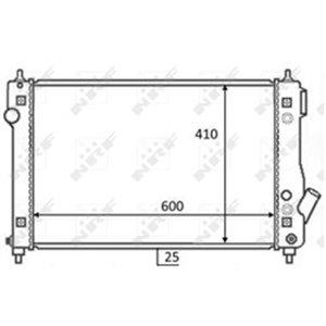 NRF 59054 - Engine radiator (Manual) fits: CHEVROLET AVEO / KALOS 1.4 03.05-