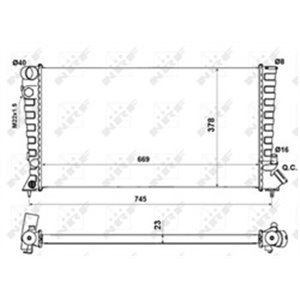 NRF 58189A Mootori radiaator (Manuaalne) sobib: CITROEN BERLINGO, BERLINGO/M