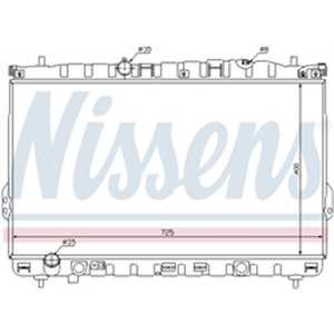 NISSENS 67032 - Engine radiator fits: HYUNDAI HIGHWAY, TRAJET, TRAJET/MINIVAN 2.0/2.0D/2.7 09.99-07.08