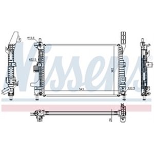 NIS 69238 Mootori radiaator (Manuaalne) sobib: FORD C MAX II, FOCUS III, GR