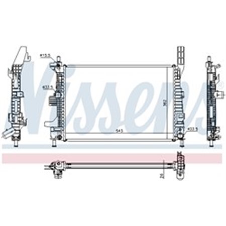 69238 Radiaator,mootorijahutus NISSENS