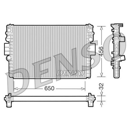 DENSO DRM12006 - Motorkylare (manuell) passar: IVECO DAILY III, DAILY IV 2.3D/2.8D 05.99-08.11