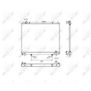 NRF 53754 Mootori radiaator sobib: MITSUBISHI PAJERO III, PAJERO IV 3.2D 04