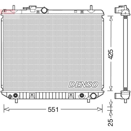 DRM35005 Radiator, engine cooling DENSO