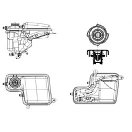 NRF 454034 - Expansionstank för kylvätska (med plugg) passar: BMW 7 (E65, E66, E67) 07.01-08.08