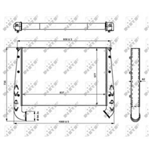 NRF 309191 - Intercooler (low cab) fits: SCANIA 4 DC11.01-DT12.08 05.95-04.08