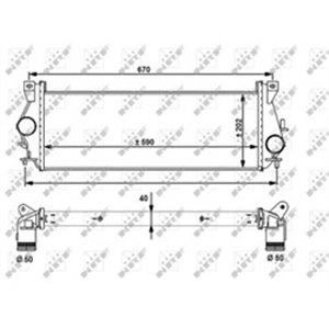 NRF 30910 - Intercooler fits: LAND ROVER DEFENDER 2.2D/2.4D 10.06-02.16