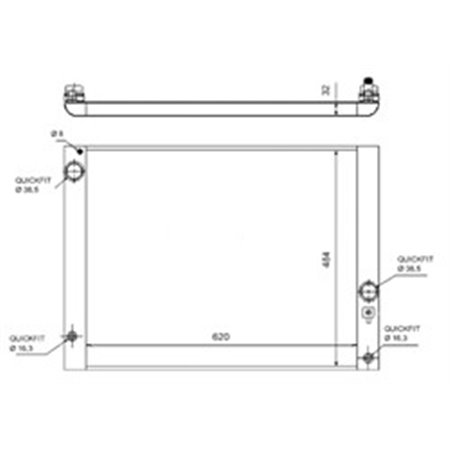 58320 Radiator, engine cooling NRF