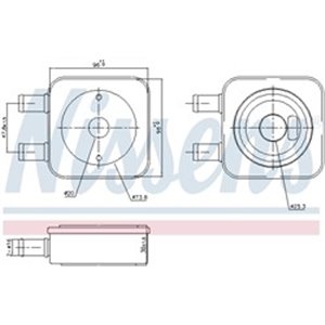 NISSENS 91106 - Oil radiator fits: CITROEN C3 I, C3 II, C5 I, C5 II, DS3; PEUGEOT 2008 I, 207, 407 1.4-2.0ALK 03.01-