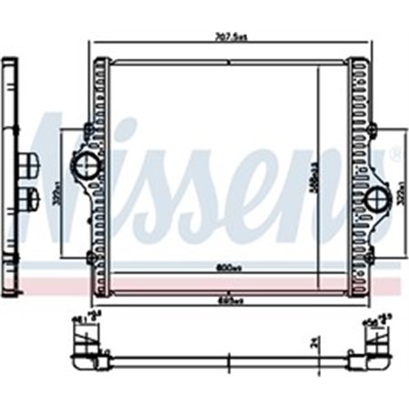 961506 Charge Air Cooler NISSENS