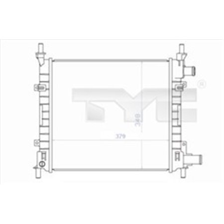 710-0043 Радиатор, охлаждение двигателя TYC