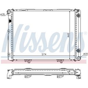 NIS 62721A Mootori radiaator sobib: MERCEDES 190 (W201) 1.8/2.0D 08.83 08.93