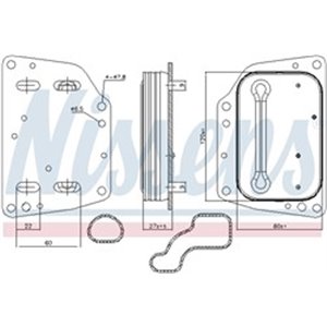 NIS 90882 Oil cooler fits: ALFA ROMEO MITO FIAT 500L, 500X, DOBLO, DOBLO C