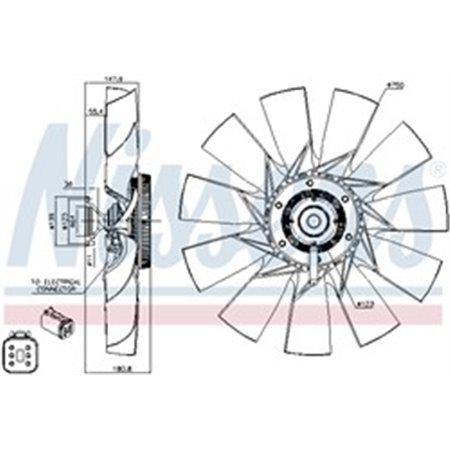 86131 Clutch, radiator fan NISSENS