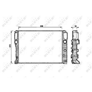 NRF 53829 Mootori radiaator sobib: MERCEDES CLK (C209), CLS (C219), E (W211