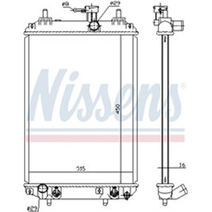 NIS 617547 Mootori radiaator sobib: DAIHATSU MATERIA 1.3/1.5 10.06 