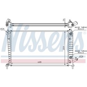 NIS 68005A Mootori radiaator sobib: SAAB 9 5 2.0/2.3/2.3ALK 09.97 12.09