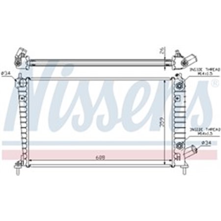 68005A Radiator, engine cooling NISSENS