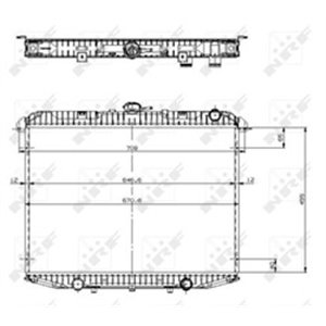 NRF 519533 Mootori radiaator sobib: FORD MAVERICK 2.4 02.93 08.96