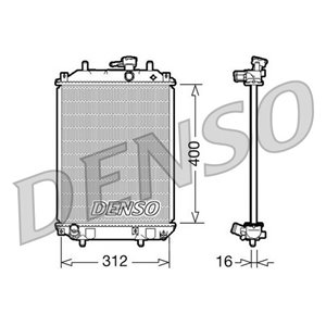 DENSO DRM35002 - Engine radiator (Manual) fits: DAIHATSU CUORE VI 1.0 05.03-