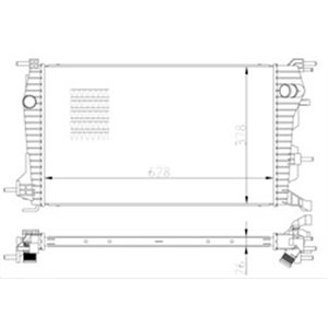 NRF 550004 Mootori radiaator (Automaatne/Manuaalne) sobib: RENAULT FLUENCE 1