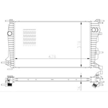 550004 Radiaator,mootorijahutus NRF