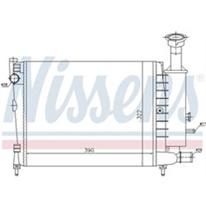 NIS 61354 Mootori radiaator sobib: CITROEN AX 1.0 1.4D 07.86 12.98