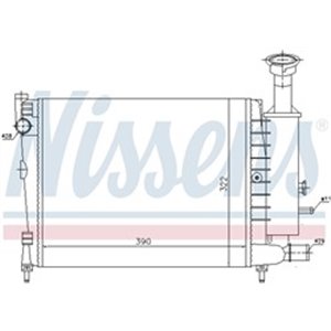 NISSENS 61354 - Engine radiator fits: CITROEN AX 1.0-1.4D 07.86-12.98