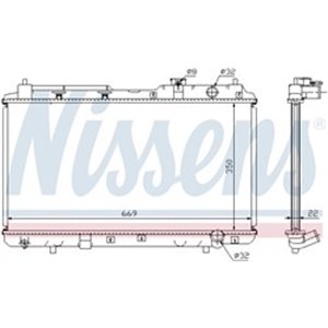 NIS 68101A Mootori radiaator sobib: HONDA CR V I 2.0 10.95 02.02