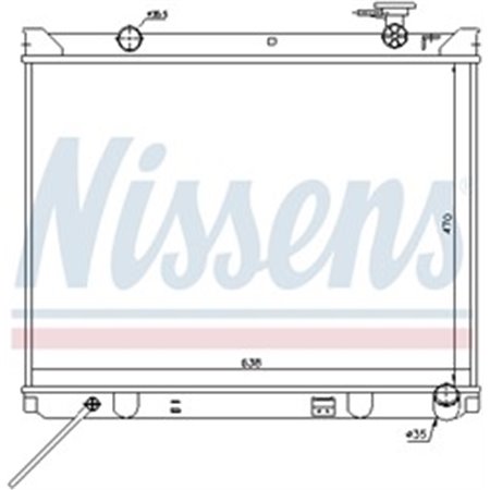 66766 Radiator, engine cooling NISSENS