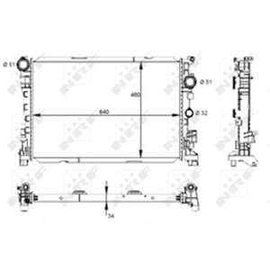 NRF 59133 Mootori radiaator sobib: MERCEDES C (C204), C (W204), C T MODEL (