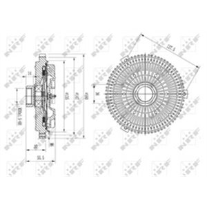 NRF 49593 - Fan clutch fits: MERCEDES M (W163) 3.2/3.7 02.98-06.05