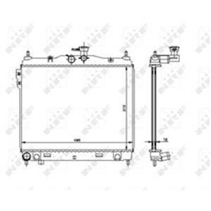 NRF 53361 Mootori radiaator sobib: HYUNDAI GETZ 1.1 1.6 09.02 12.10