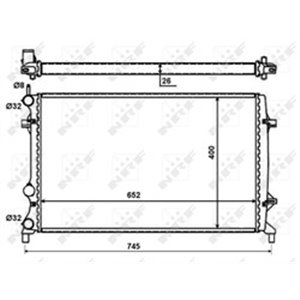 NRF 59057 Mootori radiaator (Automaatne/Manuaalne) sobib: VW BEETLE, JETTA 