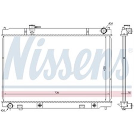 681214 Radiaator,mootorijahutus NISSENS