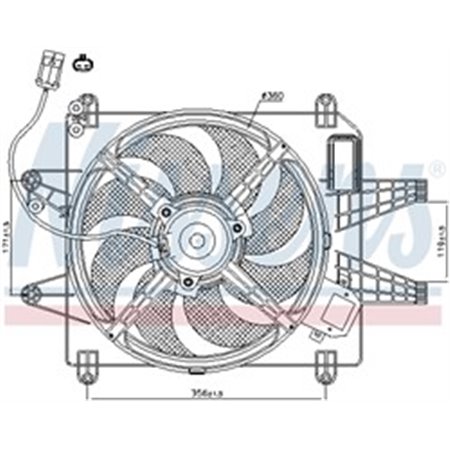 85167 Fan, engine cooling NISSENS