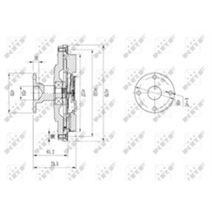 NRF 49602 Ventilaatori sidur sobib: MITSUBISHI PAJERO II, PAJERO SPORT I 3.