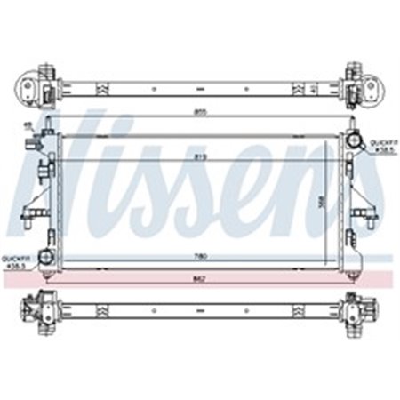 617879 Radiaator,mootorijahutus NISSENS