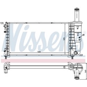 NIS 61923 Mootori radiaator (Manuaalne) sobib: FIAT PUNTO 1.4 09.03 03.12