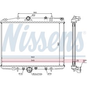 63702 Radiaator,mootorijahutus NISSENS - Top1autovaruosad