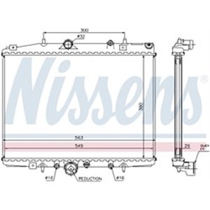 NISSENS 63702 - Engine radiator fits: CITROEN C5 I; PEUGEOT 406, 607 2.0/2.0D/2.2 02.99-06.10