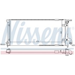 NISSENS 63989 - Engine radiator fits: SEAT TOLEDO I 1.6-2.0 05.91-03.99