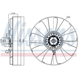 NISSENS 86232 - Fan clutch (with fan, 760mm, number of blades 9) fits: MAN LION´S CITY, LION´S COACH, NG, NL, NÜ, TGA, TGS I, TG