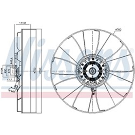 86232 Sidur, radiaatoriventilaator NISSENS