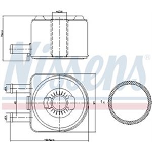 NISSENS 90603 - Oil cooler (manual, with easy fit elements; with seal) fits: CITROEN BERLINGO, BERLINGO/MINIVAN, C4 I, C5, C5 I,