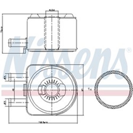 90603 Õliradiaator,mootoriõli NISSENS