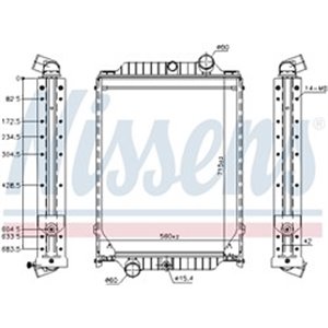 NIS 606366 Engine radiator (with frame) fits: VOLVO FL D6B D6B250 03.00 