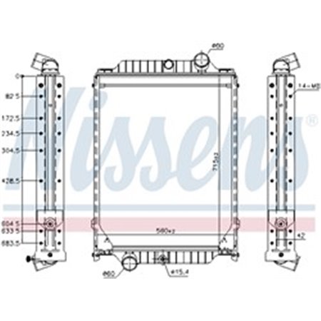 606366 Radiator, engine cooling NISSENS