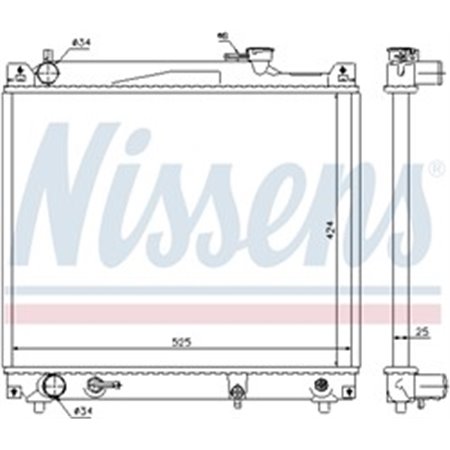 NISSENS 64159 - Engine radiator (Manual) fits: SUZUKI GRAND VITARA I, VITARA 2.0/2.5 12.94-07.03