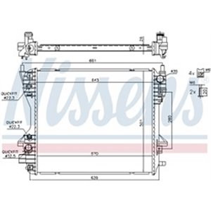 NISSENS 66709 - Engine radiator (Manual) fits: JAGUAR XF I, XF SPORTBRAKE, XJ 2.0/2.2D/3.0D 03.09-